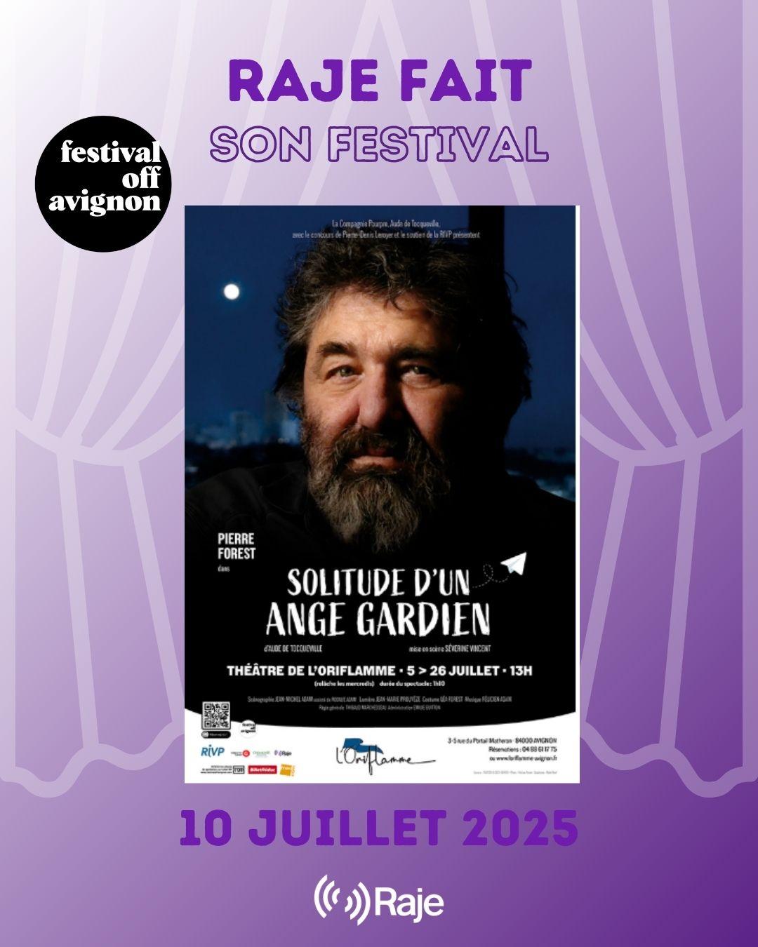 RAJE FAIT SON FESTIVAL JOUR #10 Aude de Tocqueville pour SOLITUDE D'UN ANGE GARDIEN